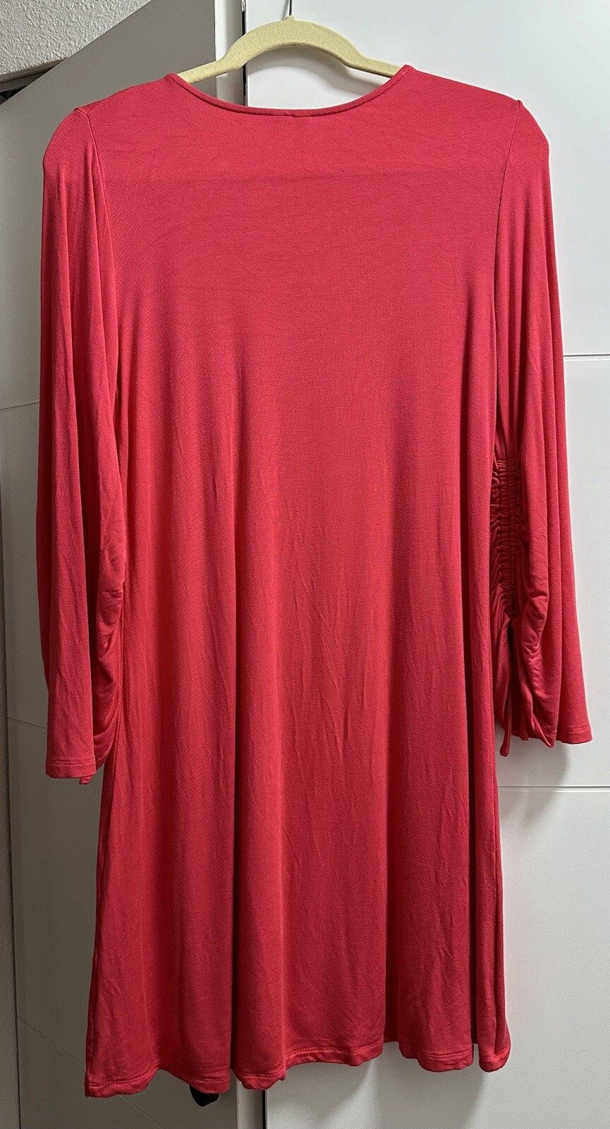 Kensie Split Neck Knit Drawstring Sleeve Dress Ca… - image 4