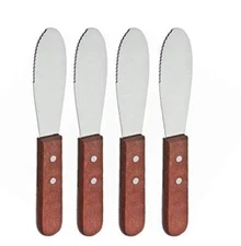 Wide Stainless Steel Spreader Kitchen Knives for Sandwiches Butter Cheese set...