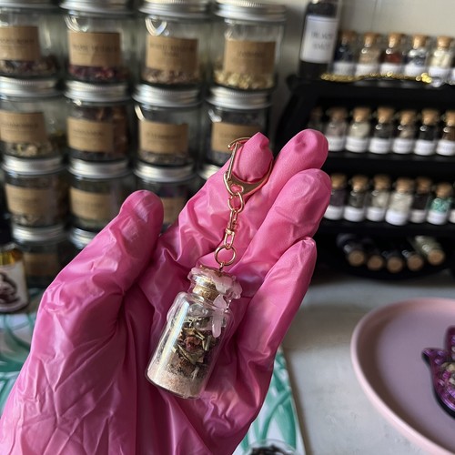Spell Jar Everyday Spell Keychain Handmade Wicca Witch 10ml - Picture 6 of 9