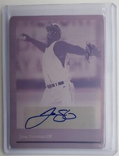 2018 Leaf Ultimate Draft Magenta Plate Josh Stowers Autograph 1/1  Auto