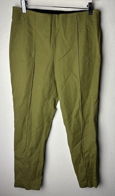 LAFAYETTE 148 NEW YORK Olive Dark Green Gramercy Acclaimed Stretch Pants 8 US