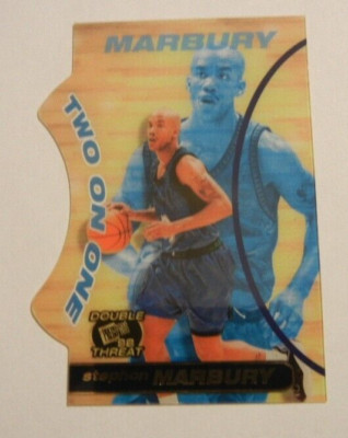 1998 PRESS PASS BASKETBALL CARD STEPHEN MARBURY #9 DIE CUT TWO ON ONE