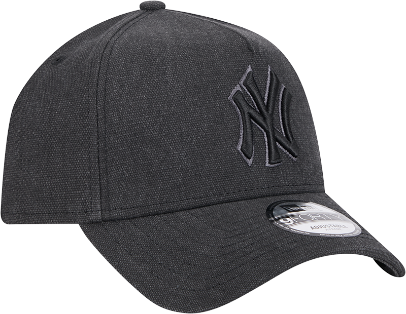 Men's New Era Charcoal New York Yankees Logo Essentials 9FORTY AFrame