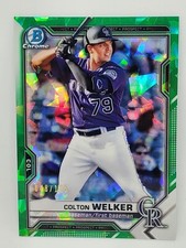 2021 Bowman Chrome Sapphire Prospects Green #BCP15 Colton Welker 48/125 A33