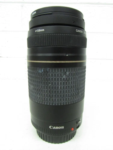 Canon EF 75-300mm f/4-5.6 Telephoto EF II AF/MF Zoom Lens Untested