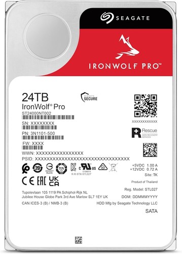 New - Seagate Internal Hard Drive, ST24000NT002, 24TB, 7200 RPM, 512MB Cache - Afbeelding 2 van 8