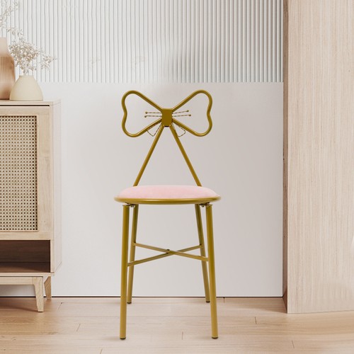 Modern Simple Dressing Table Makeup Chair With Stool Pink Vanity Velvet Chair