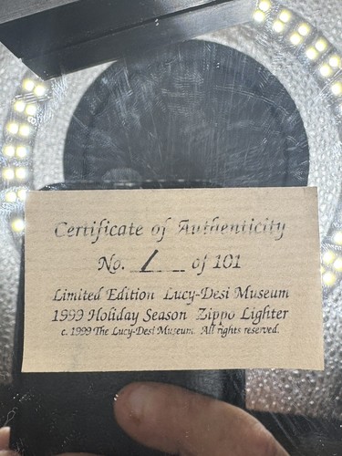 1999 Zippo Lucy & Desi Museum 1 of 101 Limited Edition Unfired Very Rare - Picture 2 of 6