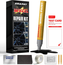 Wheel Scratch Repair Kit, Black Rim Touch up Paint, Wheel Repair Kit Curb Rash W