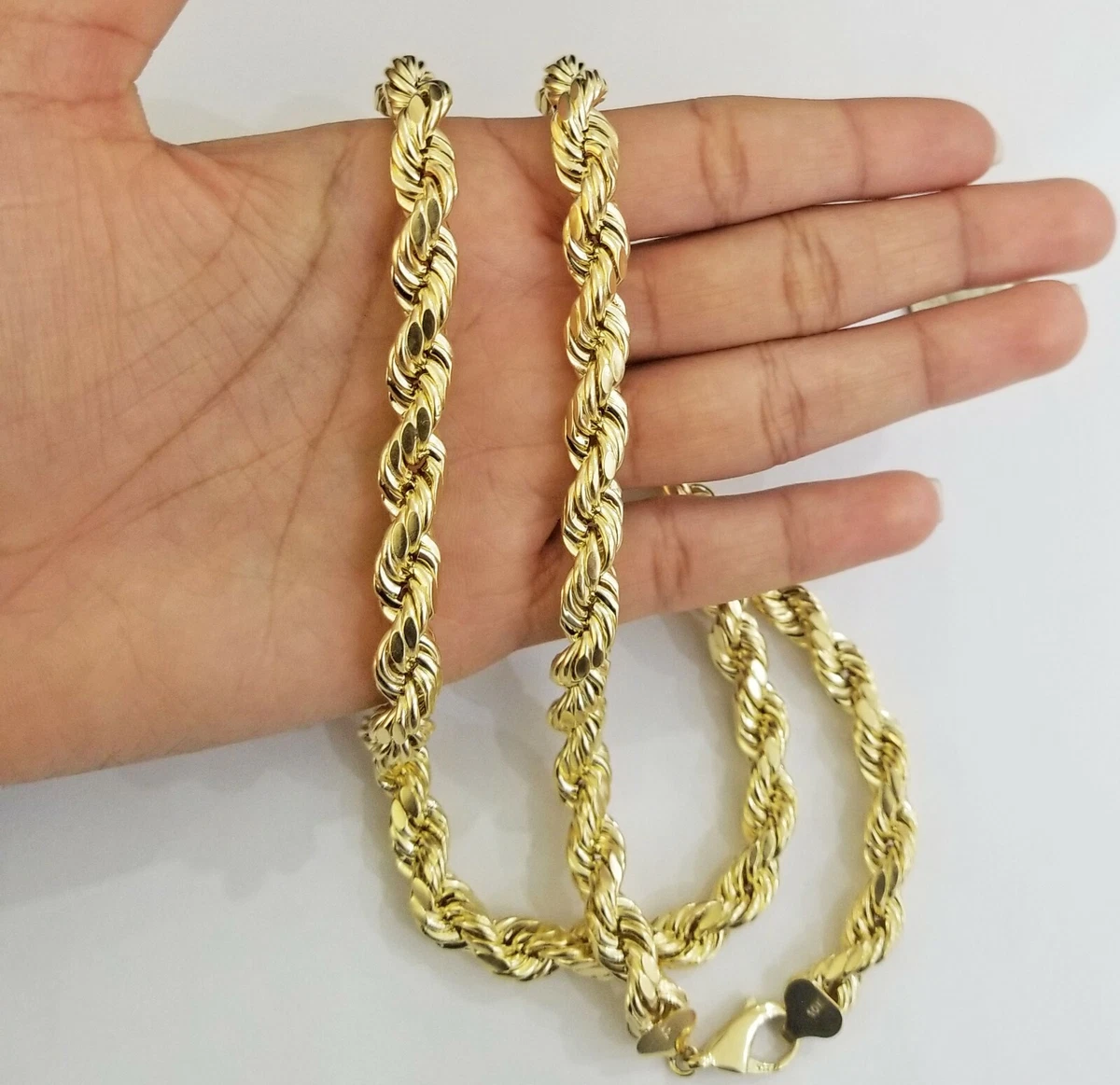 14k gold rope chain 10mm outlet