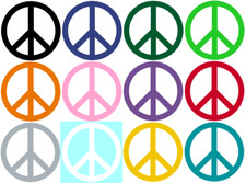 PEACE SIGN  4"  DECAL / STICKER
