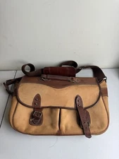 Vintage Day-Timer Genuine British Tan Leather  Overnight Travel Bag USA MADE