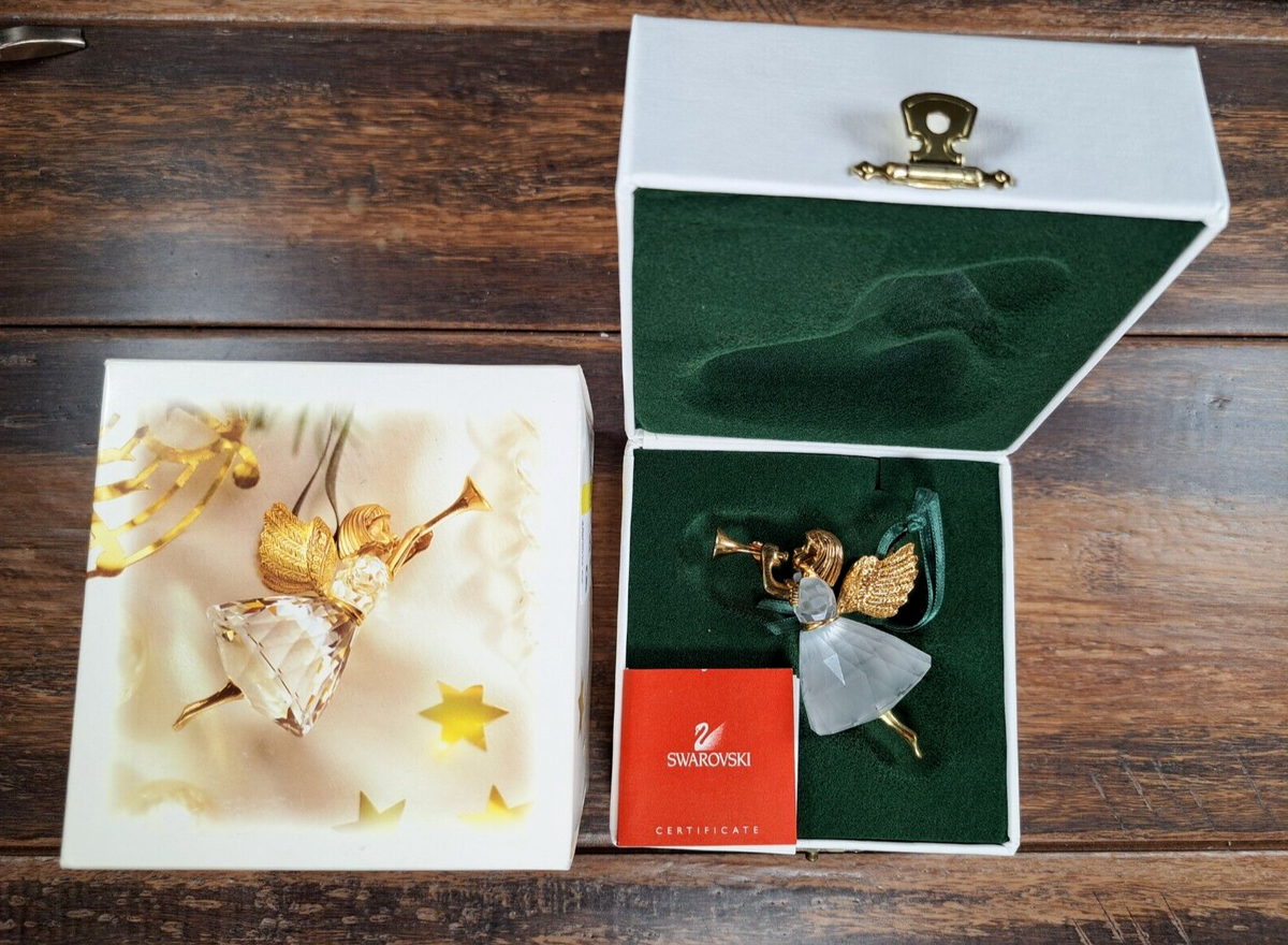 Swarovski Crystal Memories Angel Ornament 1997 Trumpet | eBay