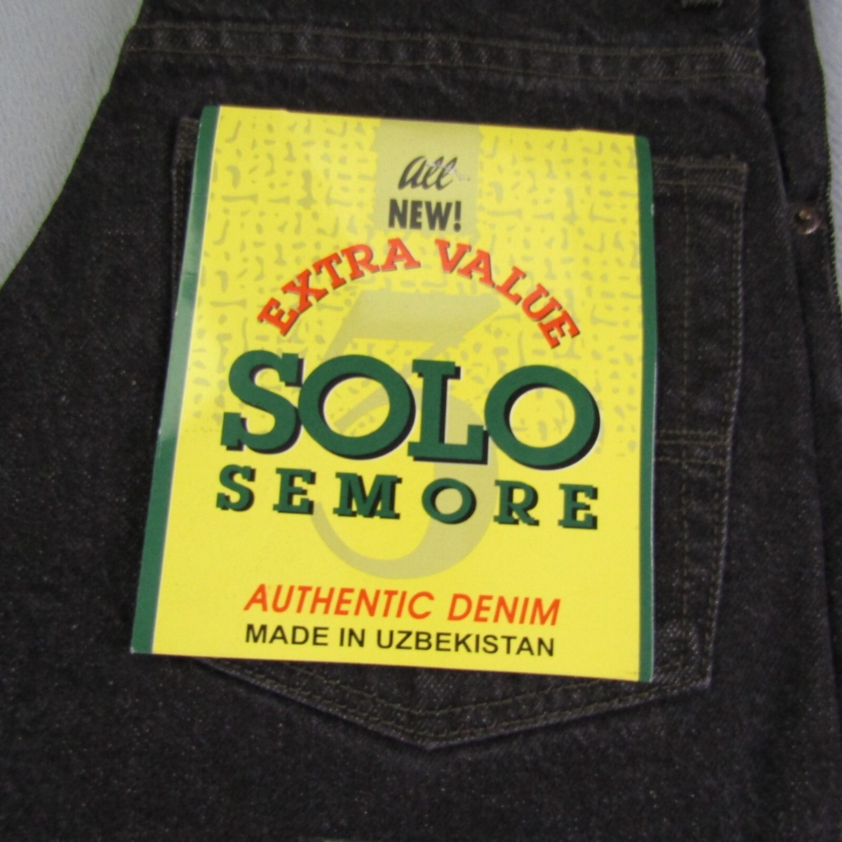 Vintage Solo Semore Jeans Men 28x30 Black Denim Baggy Vintage Solo Semore Jeans Men 28x30 Black Denim Baggy