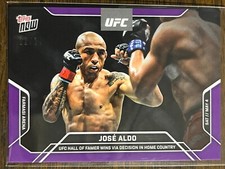 2024 Topps Now UFC #5 Jose Aldo Jonathan Martinez UFC 301 PURPLE 11/25