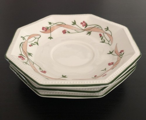3 Vintage Eternal Beau By Johnson Brothers 5 1/2" Saucers Only For Footed Cup - Picture 3 of 6