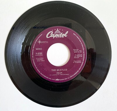 BEATLES   Help / I m Down Original 1988 Capitol Starline purple label press 45
