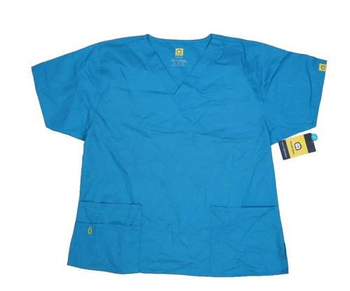 Cherokee Scrub Top, XL, Navy Blue, #RN-93643 -Revolution Sz. XL