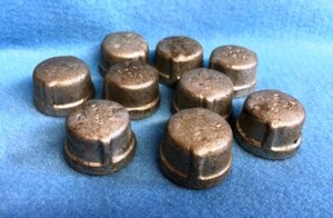 B&K MUELLER GALVANIZED MALLEABLE IRON PIPE CAP 3/4"  ** LOT OF 9 **