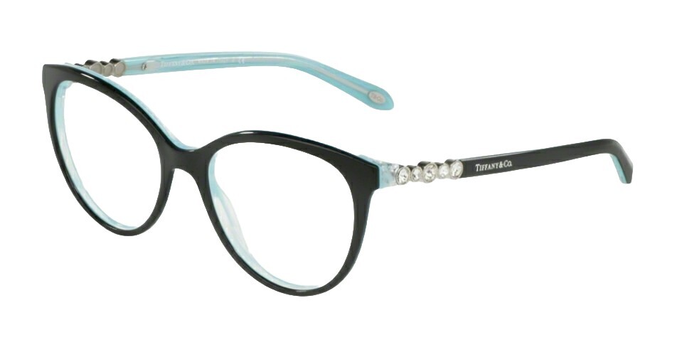 Tiffany & Co. Eyeglasses TF 2134B 8193 Black Striped w Crystals