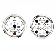 W PRO 85mm 2 Gauge Set GPS Speedometer Tachometer 120 MPH 4 IN 1 Multi-Function