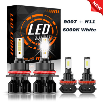 For 2005-2019 Nissan Frontier 4x High&Low Beam LED-Headlight Fog Light Bulbs Kit