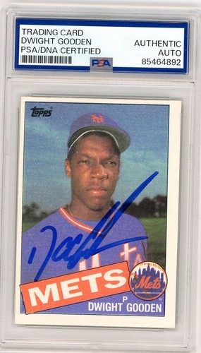 Dwight Gooden 1985 Topps #620 Signed Auto Rookie Card RC PSA DNA Auto Authentic