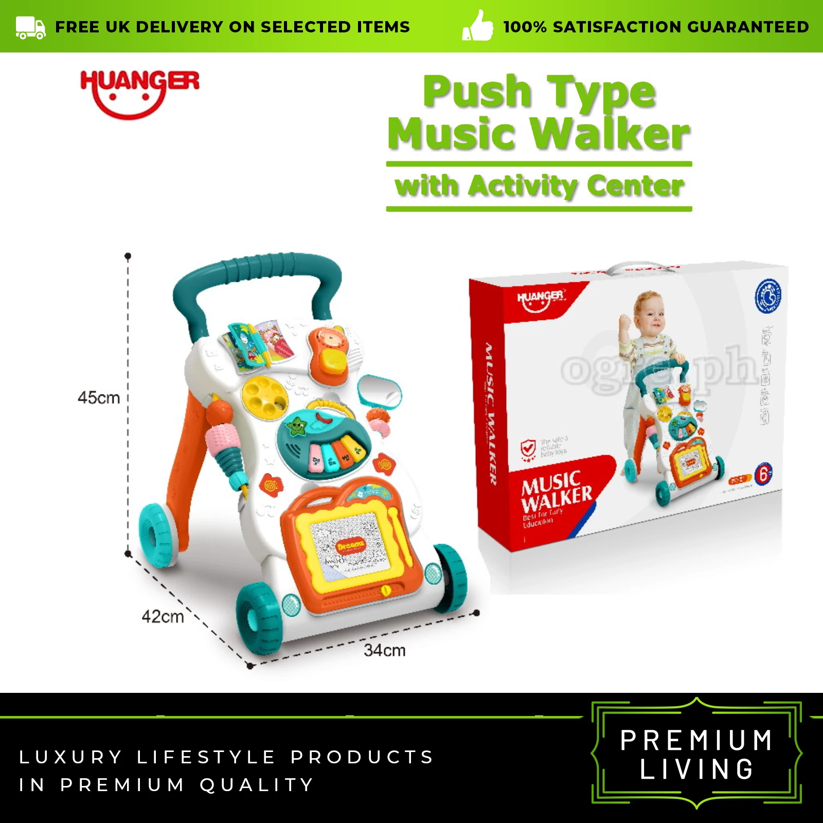 3 In 1 First Steps Baby Walkers Sounds Music and Lights Fun Push Along WalkerB58
Opens in a new wind
