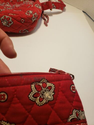 Vera Bradley Red Bandana Purse, Wallet, And Makeup Bag Lot - Picture 17 of 19