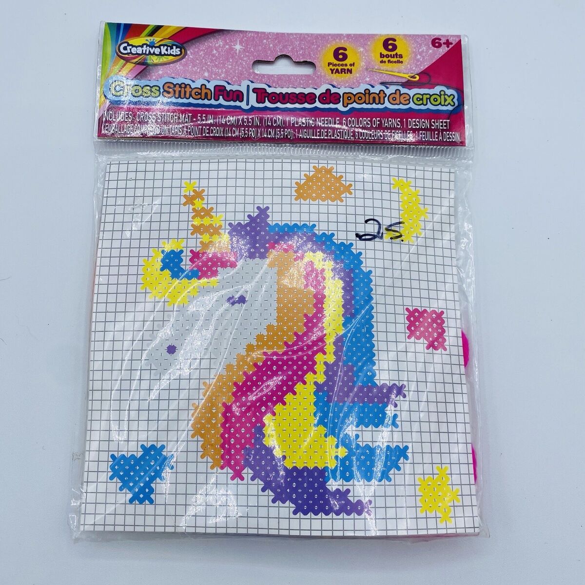 1 Cross Stitch Fun Kit Unicorn Head Creative Kids