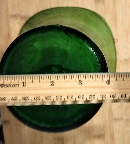 Green BLENKO Crackled Glass Vase 9 1/2" 1950'S - Picture 8 of 11