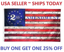 3x5FT 2nd Amendment American USA 13 Star Flag NRA Banner Gun Rights Patriot Ross
