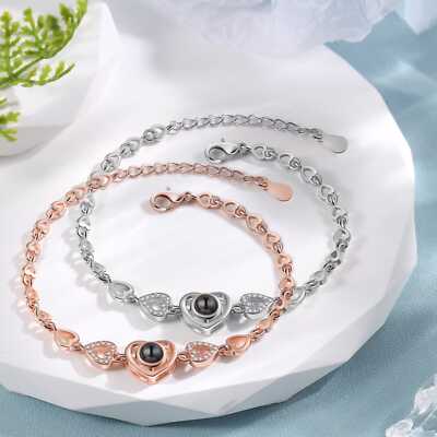 Personalisiertes Frauen Foto Projektion Stein Armband, individuelles Projektionsarmband,