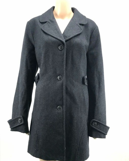 $180 Inc International Concepts Women Gray Wool Blend Peacoat Overcoat Jacket XL | eBay