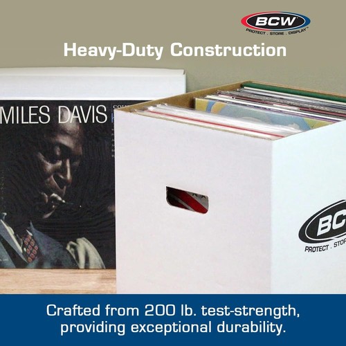BCW Cardboard Record Storage Archive Box For 33 RPM 12" Vinyl LP Record Albums - Imagen 5 de 11