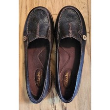 Clarks Bendables Leather Loafers Comfort Slip On Casual Shoes Size 6 1/2