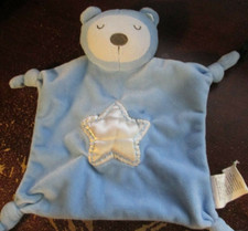 Stepping Stones blue bear star security blanket