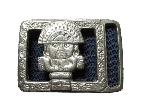 HUGE KIESELSTEIN CORD CELESTIAL SUN BUCKLE AND BROWN LIZARD  display picture 3