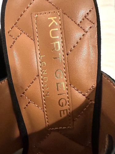 NEW $235 Kurt Geiger Mayfair Black Suede Crystal Heels Sandal US 8.5 EU 39 - Picture 12 of 14