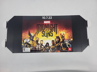 Game Stop Display Poster Box Marvel Midnight Suns Release Date 12in x 9in x 2in