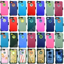 For Apple iPhone 8 / 8 Plus Heavy Duty Defender Case Cover w/ Belt Clip & Screen