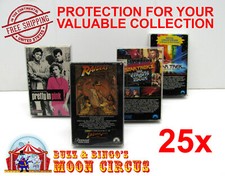 25x BETAMAX MOVIE CARDBOARD SLEEVE SIZE A - CLEAR PLASTIC PROTECTIVE BOX