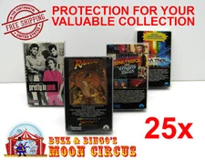 25x BETAMAX MOVIE CARDBOARD SLEEVE (SIZE A) - CLEAR PLASTIC PROTECTIVE BOX