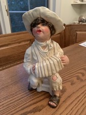 Vintage POOR BOY PLAYING ORGAN Statue( Home Decor Assoc Inc.) 1971