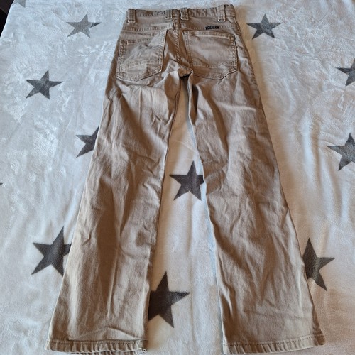 Wrangler 5 Pocket Youth Boys 10 Slim Tan Straight Leg Adjustable Waist Pants - Picture 5 of 9