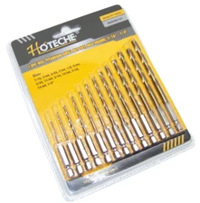 13 pcs Hex Shank Titanium Coated Drill Bit Set Quick Change Bits Drilling
