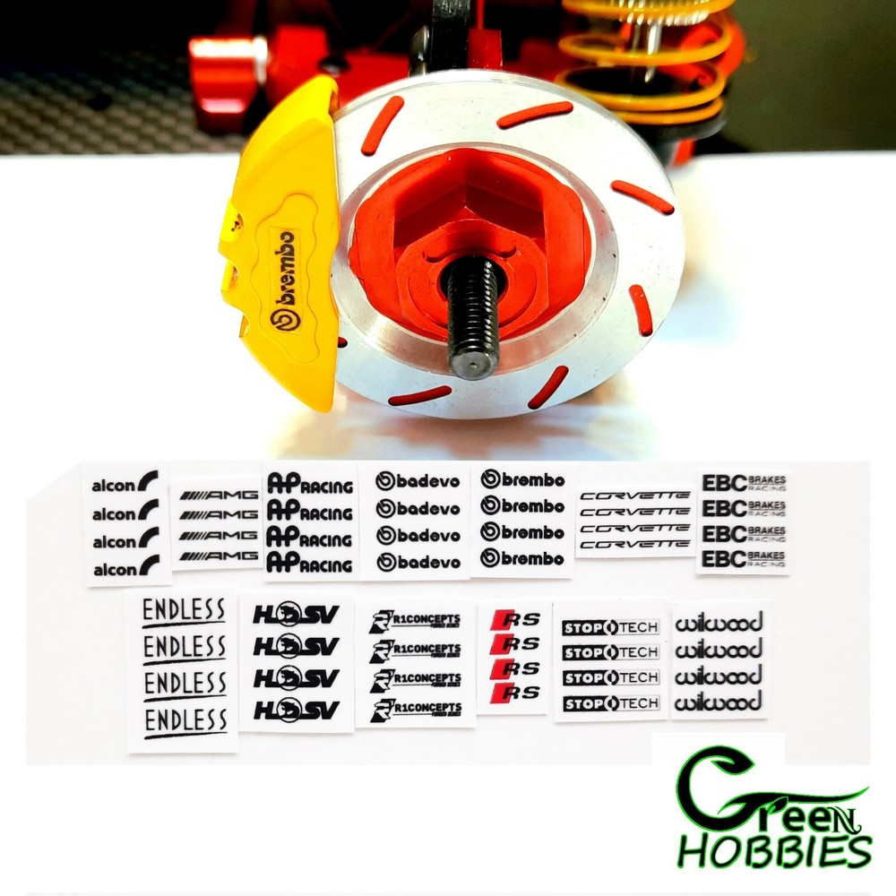 RC 1/10 Scale Brake Calipers Stickers Decal Car Drift Onroad Disc Garage Diorama