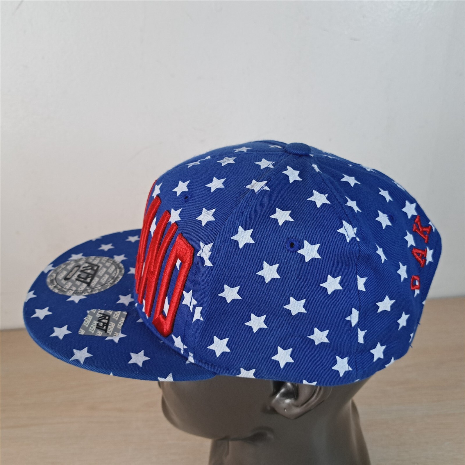 OAKLAND STARS PATTERN ADJUSTABLE SNAP BASEBALL HA… - image 5