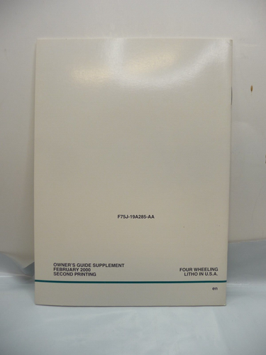 Ford 2000 cuatro ruedas guía del propietario suplemento OEM F75J-19A285-AA - Imagen 2 de 2
