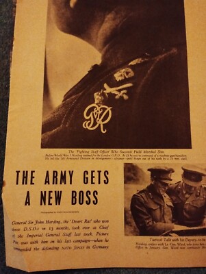 Sk93 Ephemera 1952 Folded Article General Sir John Harding
